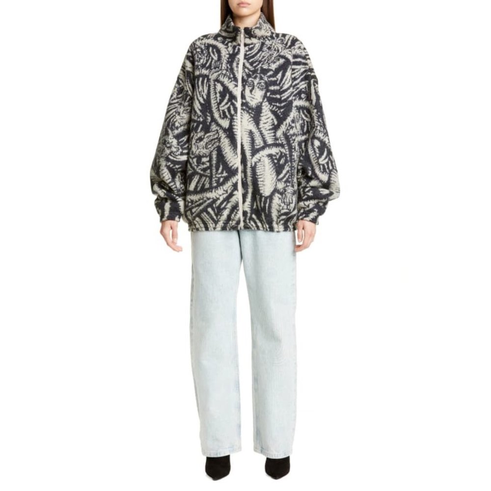 Y/PROJECT Snail Line Print Straight Leg Jeans S